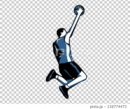 籃球運動員的鏤空剪影插圖 籃球運動員的鏤空剪影插圖 138774473