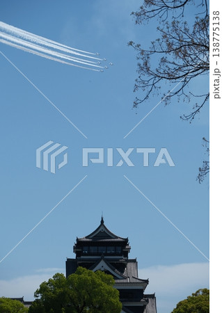 熊本城とブルーインパルス 熊本城とブルーインパルス 138775138