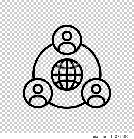 Global Business Network Connection Icon Global Business Network Connection Icon 138775803