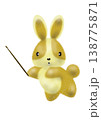 指し棒を指すウサギ 138775871