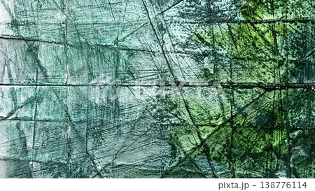 筆跡のあるランダムグリッド模様、筆跡のある抽象的な模様、シルバーと緑色の金属質な格子模様の背景 138776114