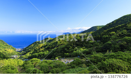 石部の棚田、海越しの駿河湾と富士山 石部の棚田、海越しの駿河湾と富士山 138776726