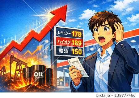 経済変化と生活のリアル、インフレ・円安・節約のイメージ 138777466