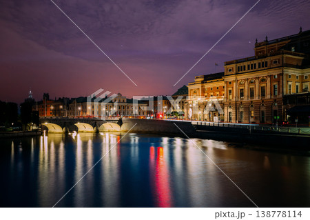 Royal Swedish Opera House Illuminated at Night 138778114