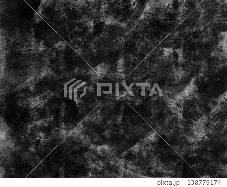 ラフな筆のストロークの背景素材(黒) 138779174