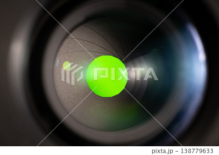 Camera lens with lense reflections, Close-up 138779633