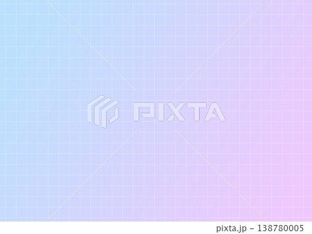 パステルカラーのグラデーション方眼背景 夢かわ ブルー ピンク 138780005