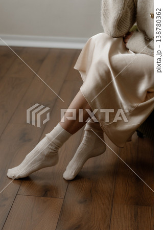 Peaceful Setting Featuring Person In Comfortable Attire Engaging In Gentle Self Renewal Activities Peaceful Setting Featuring Person In Comfortable Attire Engaging In Gentle Self Renewal Activities 138780362