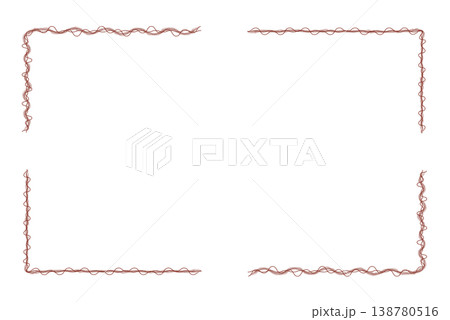 線が複雑に絡んだかわいいフレーム 138780516