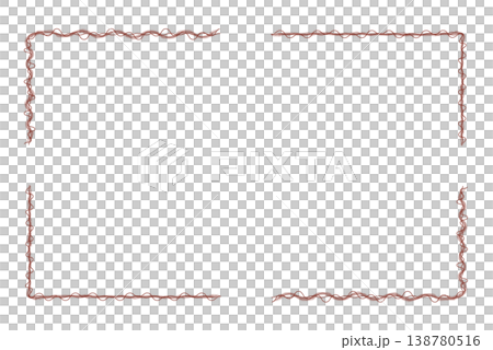 線が複雑に絡んだかわいいフレーム 138780516