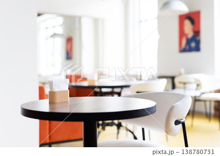 Bright contemporary setup. Chic modern space with relaxing atmosphere and comfortable furniture Bright contemporary setup. Chic modern space with relaxing atmosphere and comfortable furniture 138780731