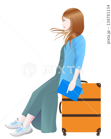 旅行に行く女性 旅行に行く女性 138781134
