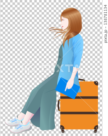 旅行に行く女性 旅行に行く女性 138781134
