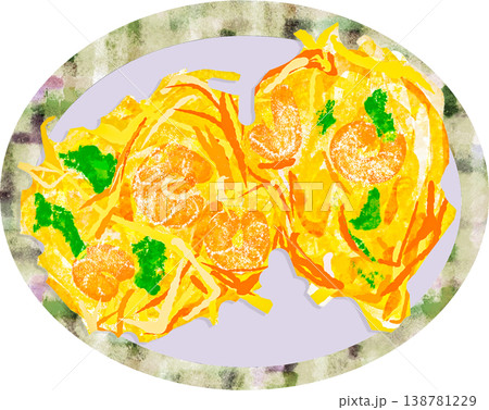 小エビと野菜のかき揚げのイラスト 小エビと野菜のかき揚げのイラスト 138781229