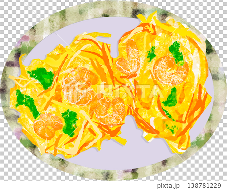 小エビと野菜のかき揚げのイラスト 小エビと野菜のかき揚げのイラスト 138781229