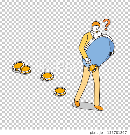 お金がたまらない男性 138781267
