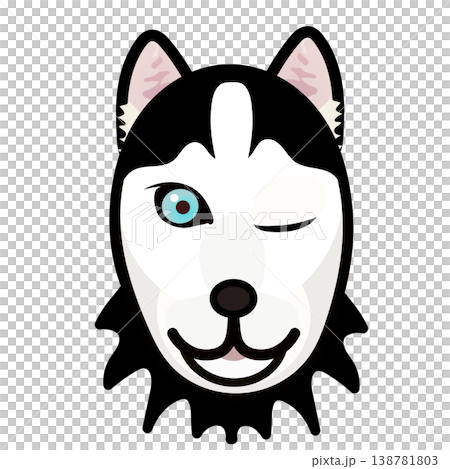 Siberian Husky face illustration Siberian Husky face illustration 138781803