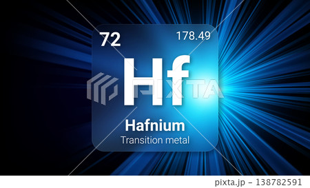 Hafnium (Hf) (072) Transition Metal, Glass Morphism Element Futuristic Neon Light Glow Background Periodic Table, Chemical Symbol, Name, Atomic Mass, Atomic Number, Vector Illustration Hafnium (Hf) (072) Transition Metal, Glass Morphism Element Futuristic Neon Light Glow Background Periodic Table, Chemical Symbol, Name, Atomic Mass, Atomic Number, Vector Illustration 138782591