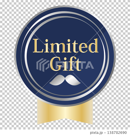 A sophisticated Father's Day promotional emblem in navy blue and silver. A sophisticated Father's Day promotional emblem in navy blue and silver. 138782690