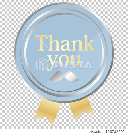 A sophisticated Father's Day promotional emblem in muted blue and silver. A sophisticated Father's Day promotional emblem in muted blue and silver. 138782692