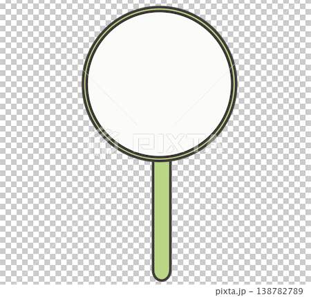 Illustration of a light green poi (used for yo-yo scooping and goldfish scooping). 138782789