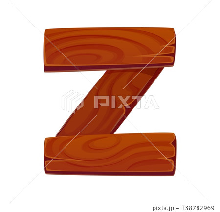 Cartoon wooden texture ABC font, typeface letter Z. Natural timber type sign, rustic fence plank English alphabet vector font symbol. Wooden kids ABC typeface element or wood texture letter Cartoon wooden texture ABC font, typeface letter Z. Natural timber type sign, rustic fence plank English alphabet vector font symbol. Wooden kids ABC typeface element or wood texture letter 138782969
