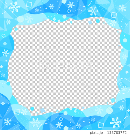 冰藍色波普抽象畫框 4_square 冰藍色波普抽象畫框 4_square 138783772