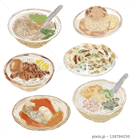 台湾料理 台湾 スケッチ 138784250