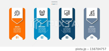 Infographic template business concept with step. 138784757