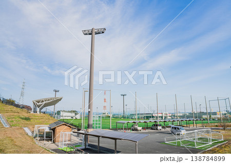 浜松市の浜北平口サッカー場の風景(静岡県) 浜松市の浜北平口サッカー場の風景(静岡県) 138784899