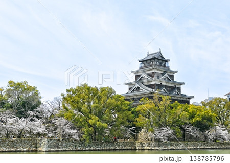 広島城と桜<2026年3月> 138785796