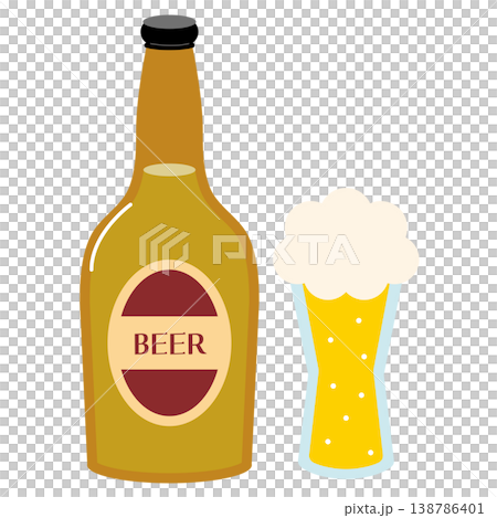 一套精釀啤酒瓶和酒杯 一套精釀啤酒瓶和酒杯 138786401