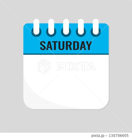Icon page calendar day week Saturday, empty space 138786605