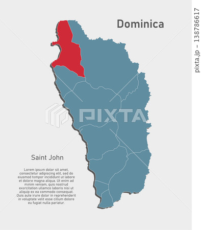 Vector map of Dominica - Saint John Parish Vector map of Dominica - Saint John Parish 138786617