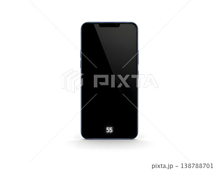 シンプルなスマートフォンの前面デザイン 138788701