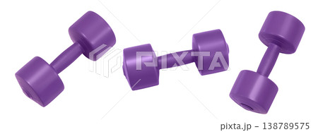Purple neoprene dumbbells set Purple neoprene dumbbells set 138789575