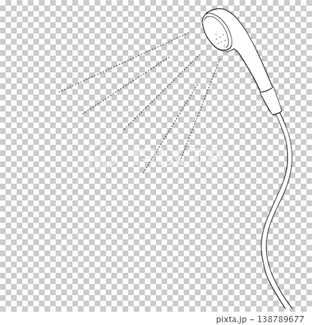 シャワーからお湯が出るイメージ シャワーからお湯が出るイメージ 138789677