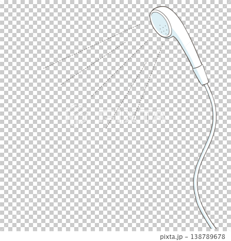 シャワーからお湯が出るイメージ シャワーからお湯が出るイメージ 138789678