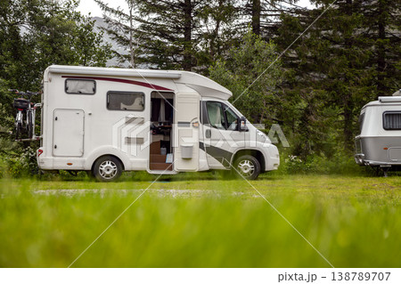 Family vacation travel RV, holiday trip in motorhome, Caravan car Vacation. Family vacation travel RV, holiday trip in motorhome, Caravan car Vacation. 138789707
