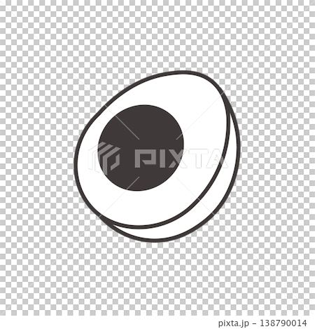 ゆで玉子のモノクロイラスト 食べ物 お弁当 おかずのイラスト シンプル 素材 弁当素材 ゆで玉子のモノクロイラスト 食べ物 お弁当 おかずのイラスト シンプル 素材 弁当素材 138790014
