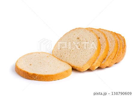 Group of Sliced Wheat Bread Pieces Group of Sliced Wheat Bread Pieces 138790609