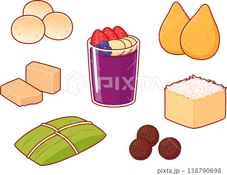 Traditional Brazilian snacks and street food 138790698