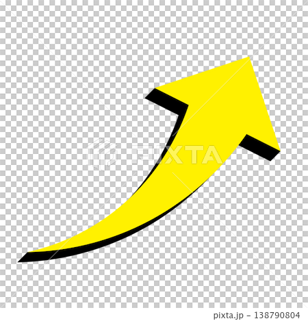 ビジネス 成長 上昇イメージの矢印イラスト 白背景 シンプル 138790804