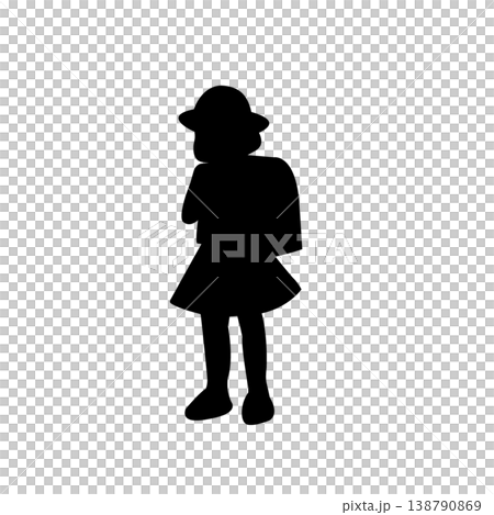 Silhouette illustration of an elementary school student wearing a school bag; first grade; entrance ceremony. Silhouette illustration of an elementary school student wearing a school bag; first grade; entrance ceremony. 138790869