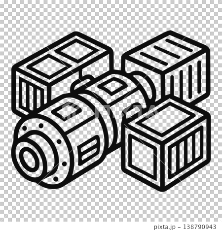 roll of cubes with metallic outline 138790943