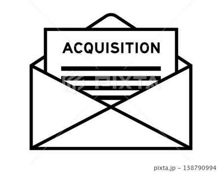 Envelope and letter sign with word acquisition as the headline Envelope and letter sign with word acquisition as the headline 138790994