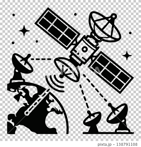 set of space elements icons 138791108