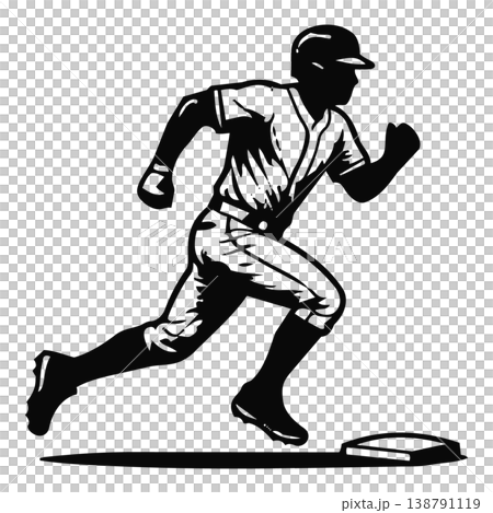 silhouette of a running man 138791119