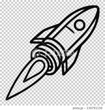 rocket icon in simple style 138791130