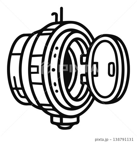 stylized icon of a colored barrel of oil 138791131